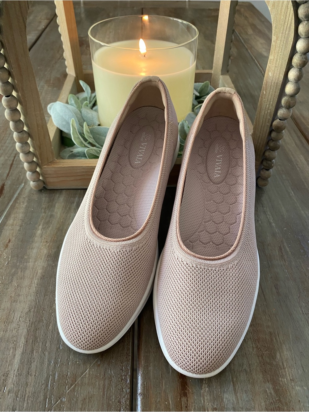 VIVAIA Isabell Walker Pro Knit Ballet Flats Walking Shoes Womens 42 Blush Pink - Picture 2 of 10